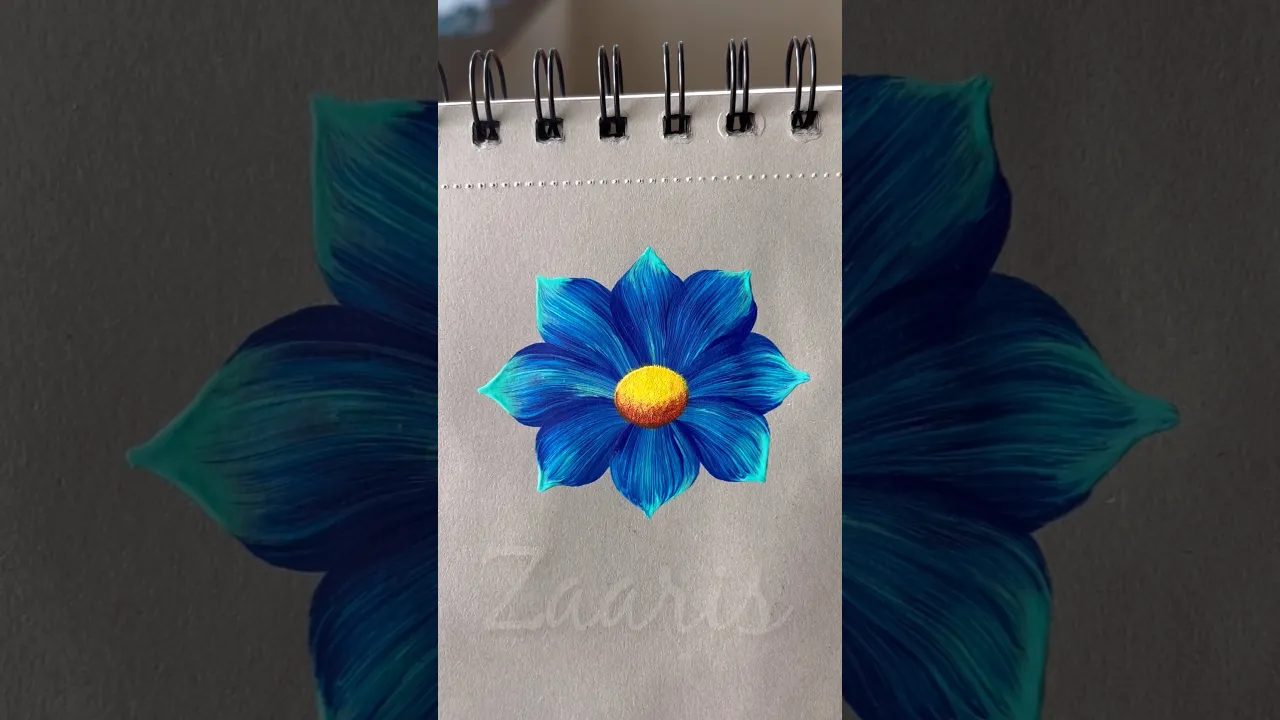 350 Flower 🌼painting with acrylics #ytshorts #acrylicflowerpainting #flowerpainting