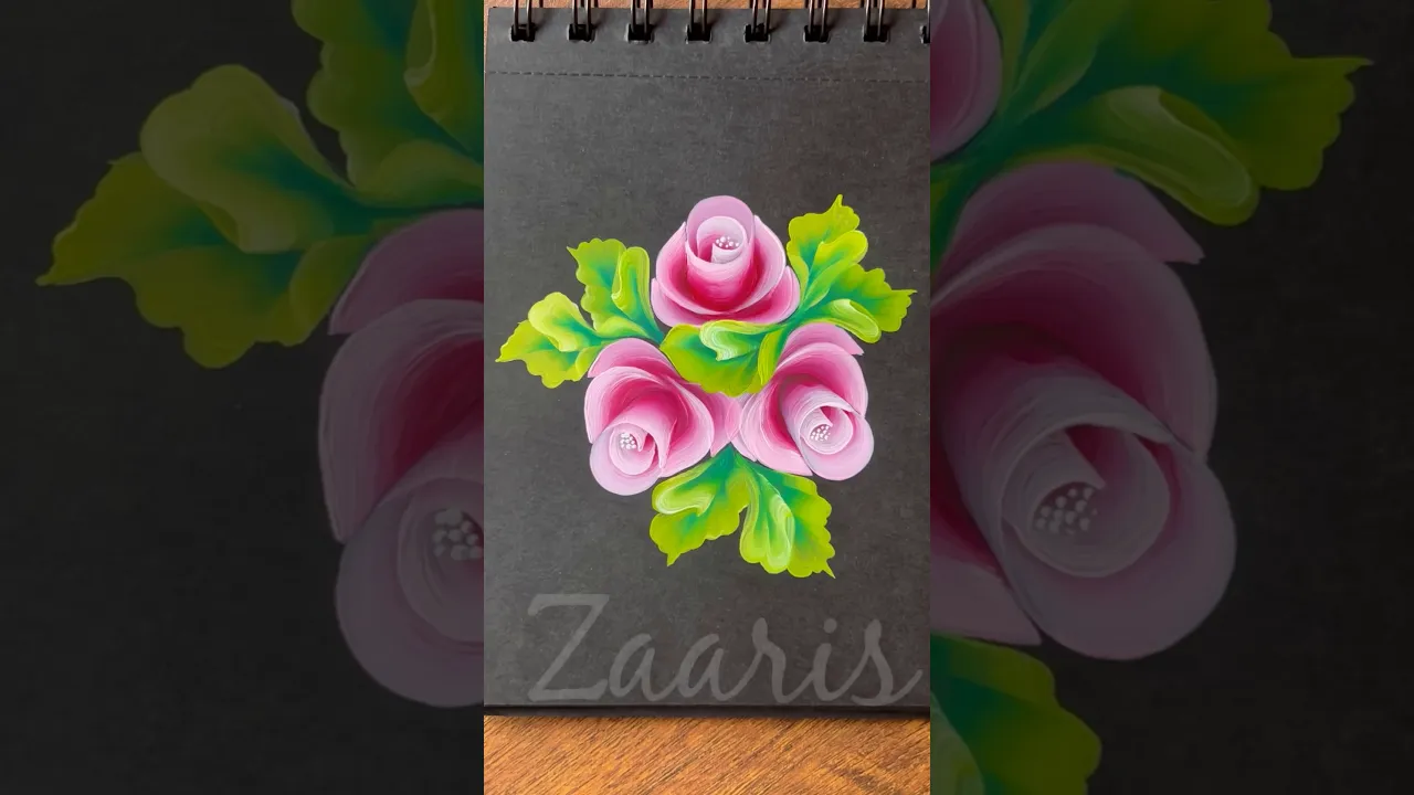 891 🌹💖💯🎨🫶Simple flowers painting (ROSES) using acrylic 🎨💯🫶 #flowerpainting #shorts #art