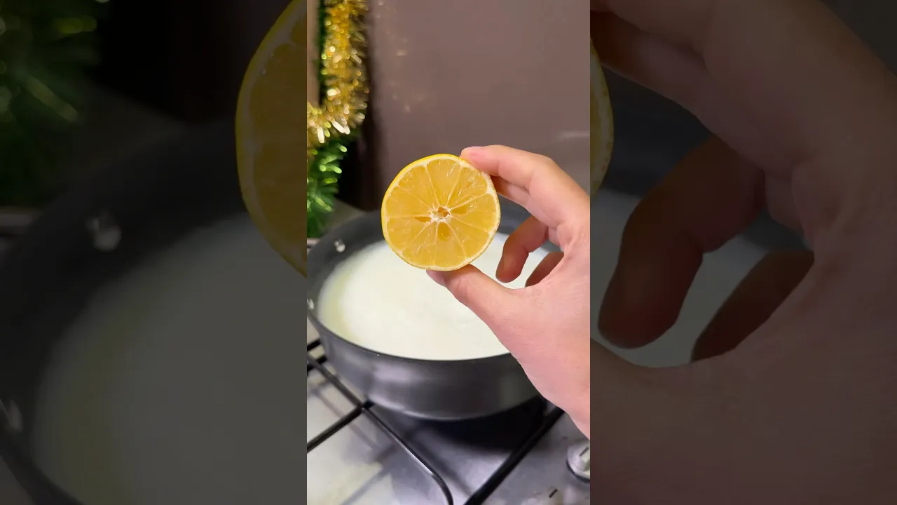 Cream Cheese⧸ Kaynayan süte limon sık #creamcheese #busezeynep
