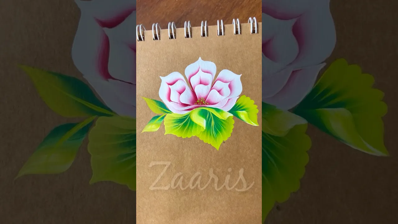976 ❤️🫶🎨💯Simple flower painting using acrylic paints ❤️🫶🎨💯 #flowerpainting #shorts #art