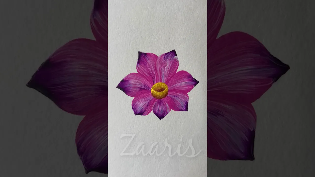91 Vibrant acrylic🌸🖌️for beginners #shorts #flowerpainting #beginners #viral #art #vibrant #acrylic
