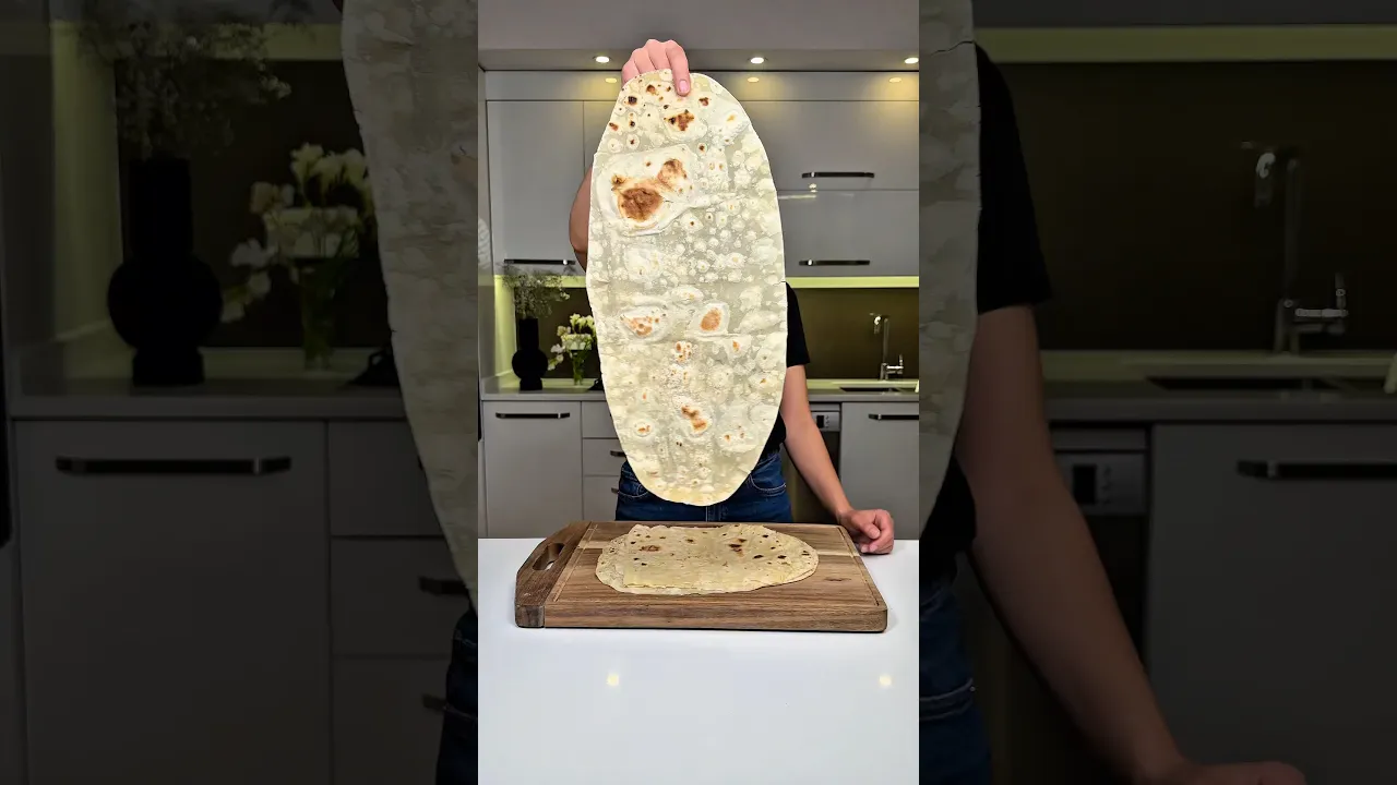 Fırın Tepsin varsa Dev Lavaş yap ｜ Tortilla. #burrito #lavaş #busezeynep