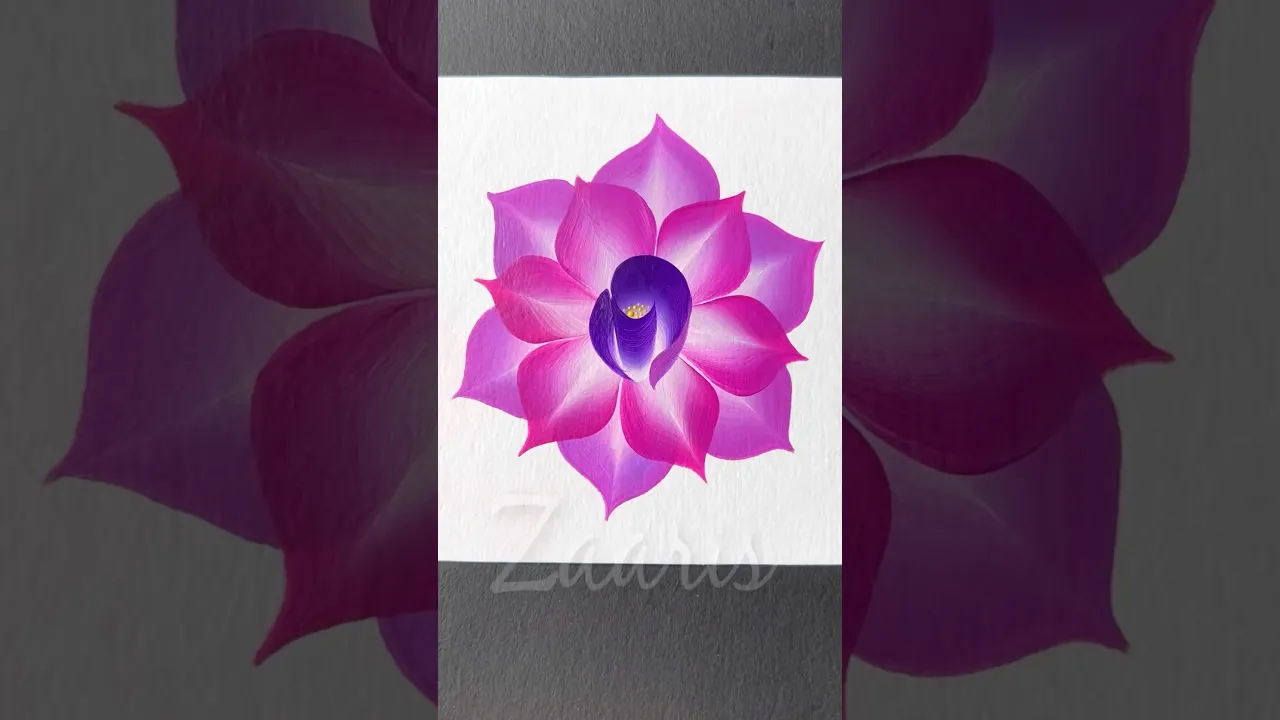 966 💖💜🫶🌿Simple PURPLE flower painting idea using acrylic 🎨💯 #flowerpainting #shorts #art