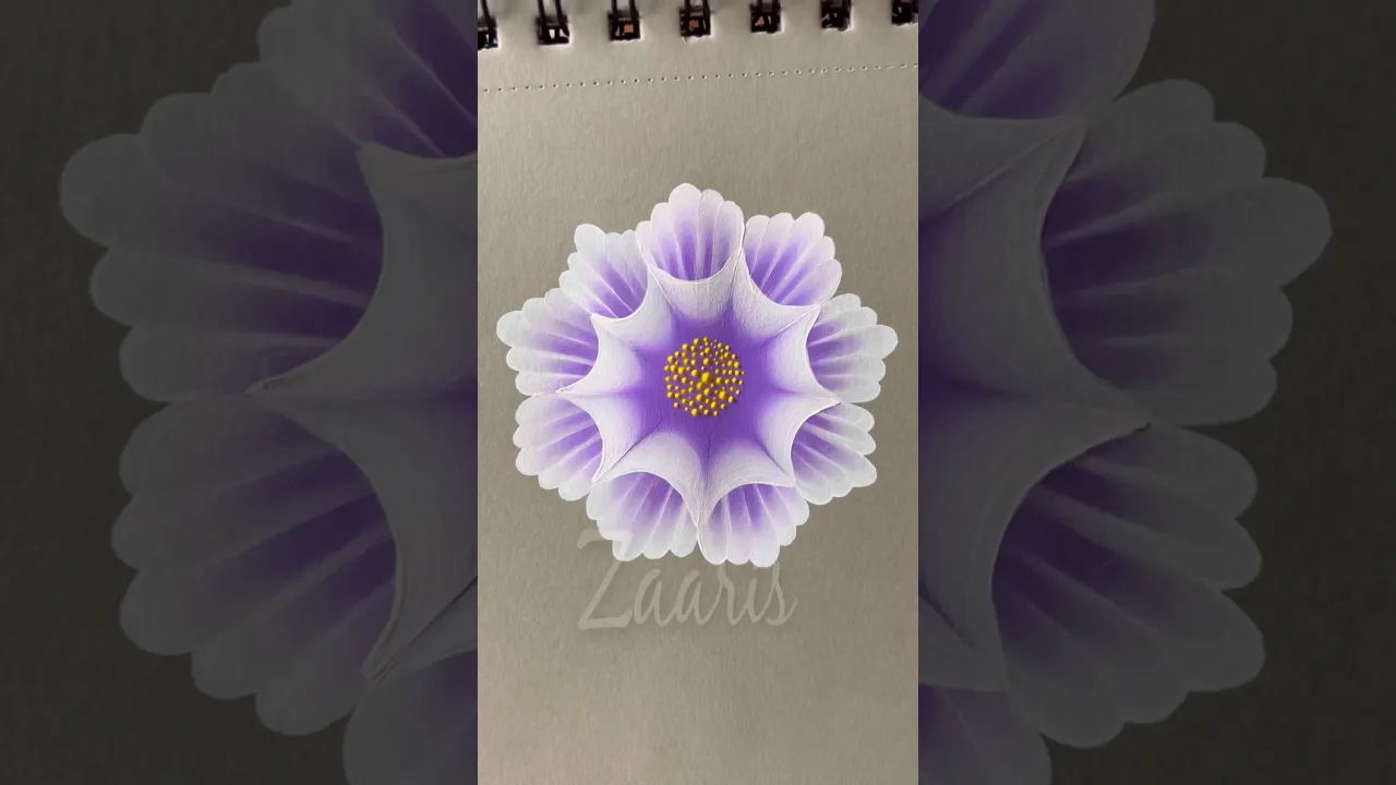 931 💜🤍💯🌿Simple Onestroke flower painting using acrylic paint🫶💯🎨💜 #flowerpainting #shorts #art