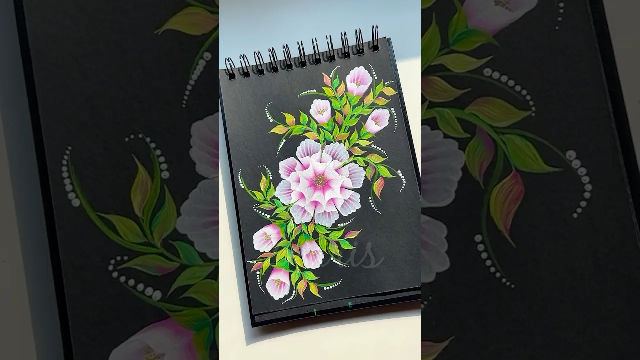 1288 🌸🌿🎨Beautiful Onestroke 3D painting using acrylic paints 🫶🌿🌸✨🌼🌺 #shorts