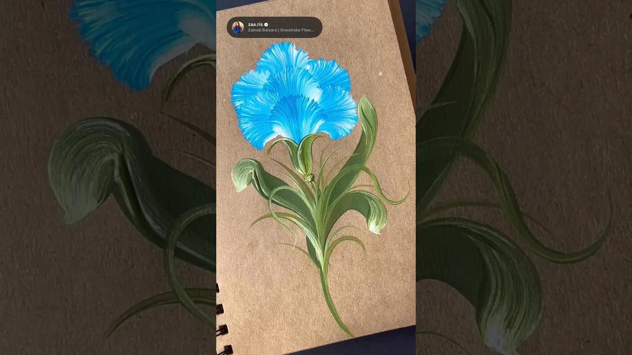 377 Gorgeous flower painting #shortsfeed #flowerdrawing #acrylic #beautifulflowers #brushstrokes