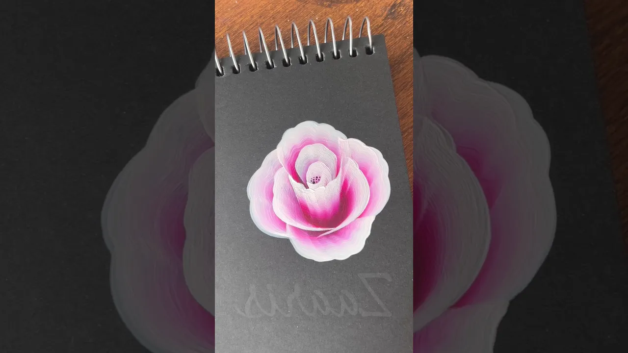 317 Acrylic art ｜ Flower painting 🌺🎨🖌️ #beginnerfriendly #flowers #flowerart #painting