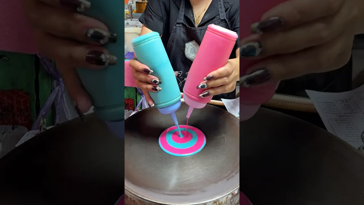 Viral! Crispy Rainbow Crepes at Bangkok Night Market Thai Street Food