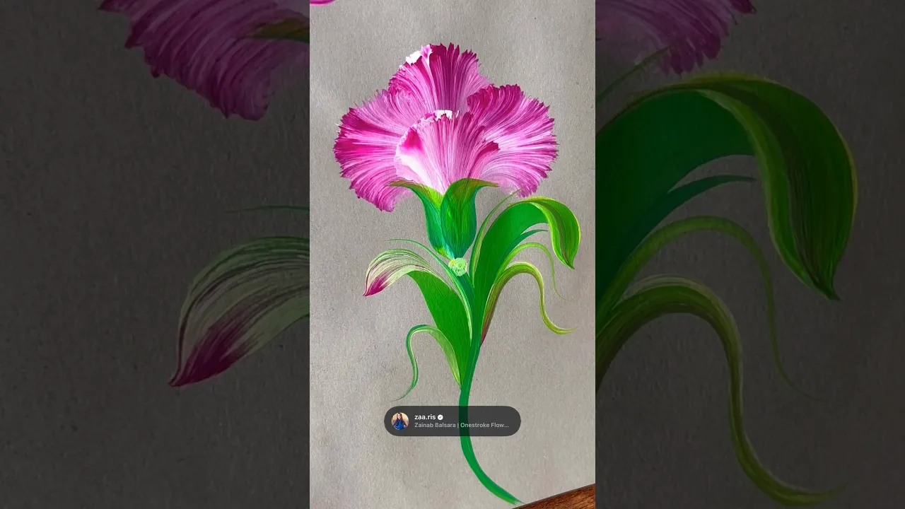 424 Acrylic flower paitning technique for beginners 💖👌💯🎨 #shortsfeed #beginnerfriendly