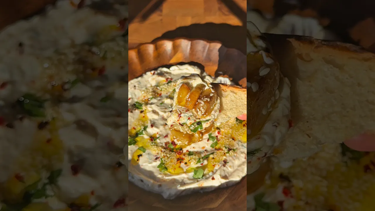 Susamlı ve sarımsaklı nefis bir meze😍 #food #tarif #salatatarifi #recipe #globalcuisine #global