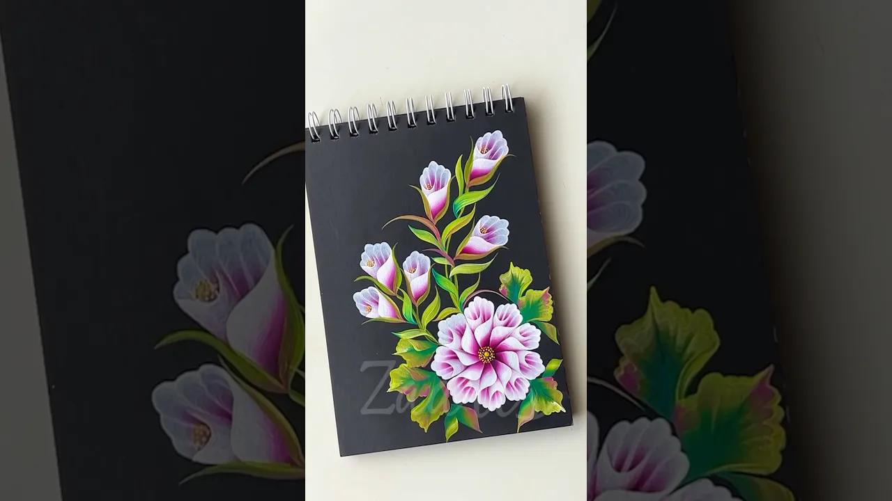 1164 🌺💯🎊🥰🫶🌸🎊🌿Beautiful PINK 3D flower painting using acrylic paints 🎨🎉😃🌿🥰✨🌸🌺💯🫠 #shorts