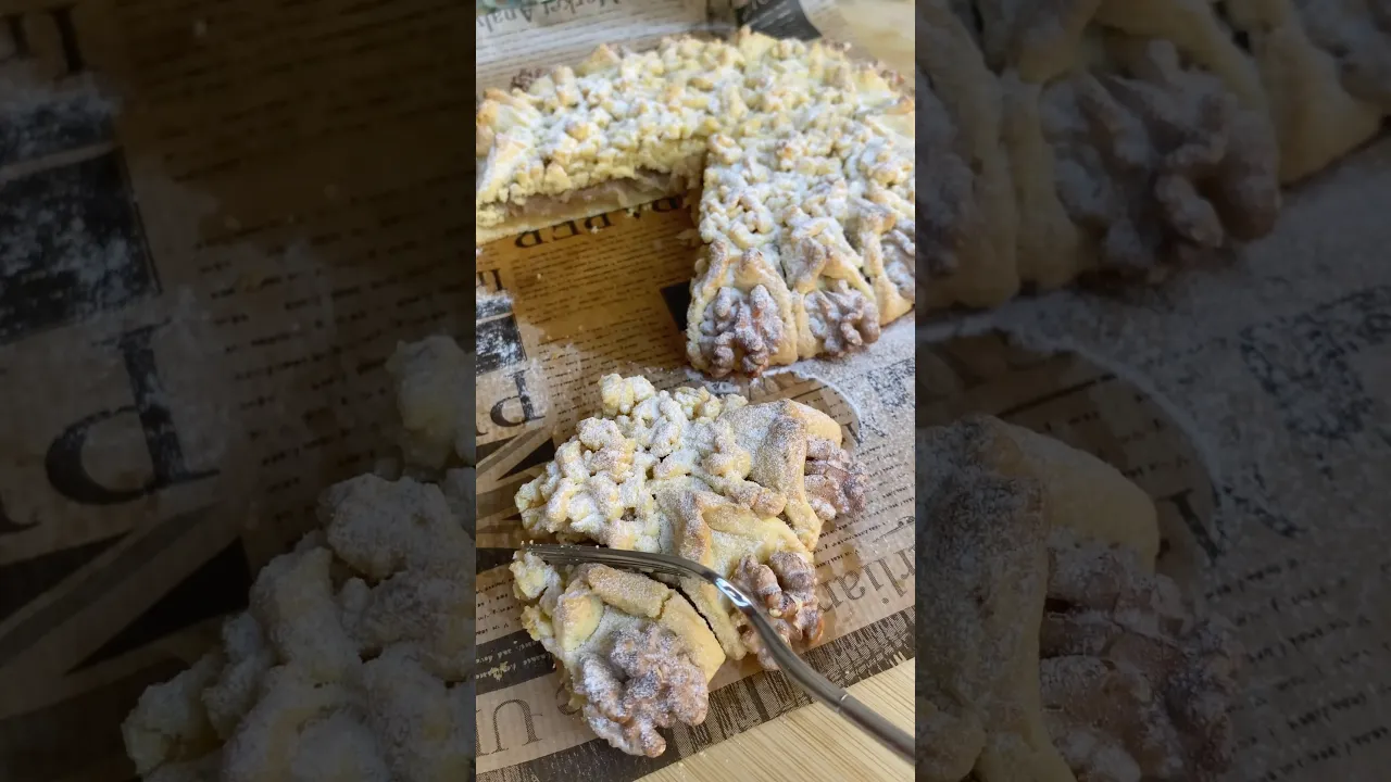 Elmalı,cevizli tart😍#food #globalcuisine #recipe #globalfood #cooking #globalgastronomy #chocolate