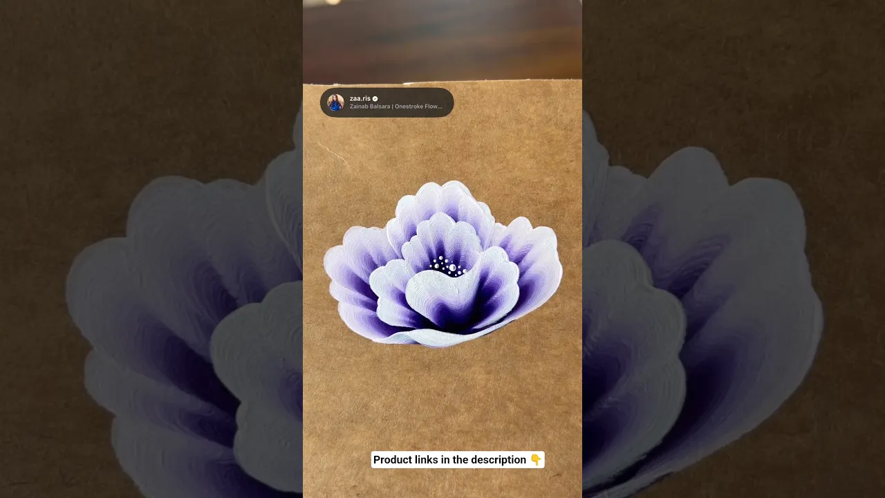 409 💜💯🫶🌈PURPLE Flower acrylic painting trick🎨💯💜🫶#purple #shorts #tricks #art #shortsfeed