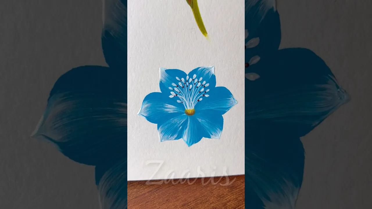167 Simple flower painting using acrylic paints🎨 #shorts #flowerpainting #acrylic #simple #painterly