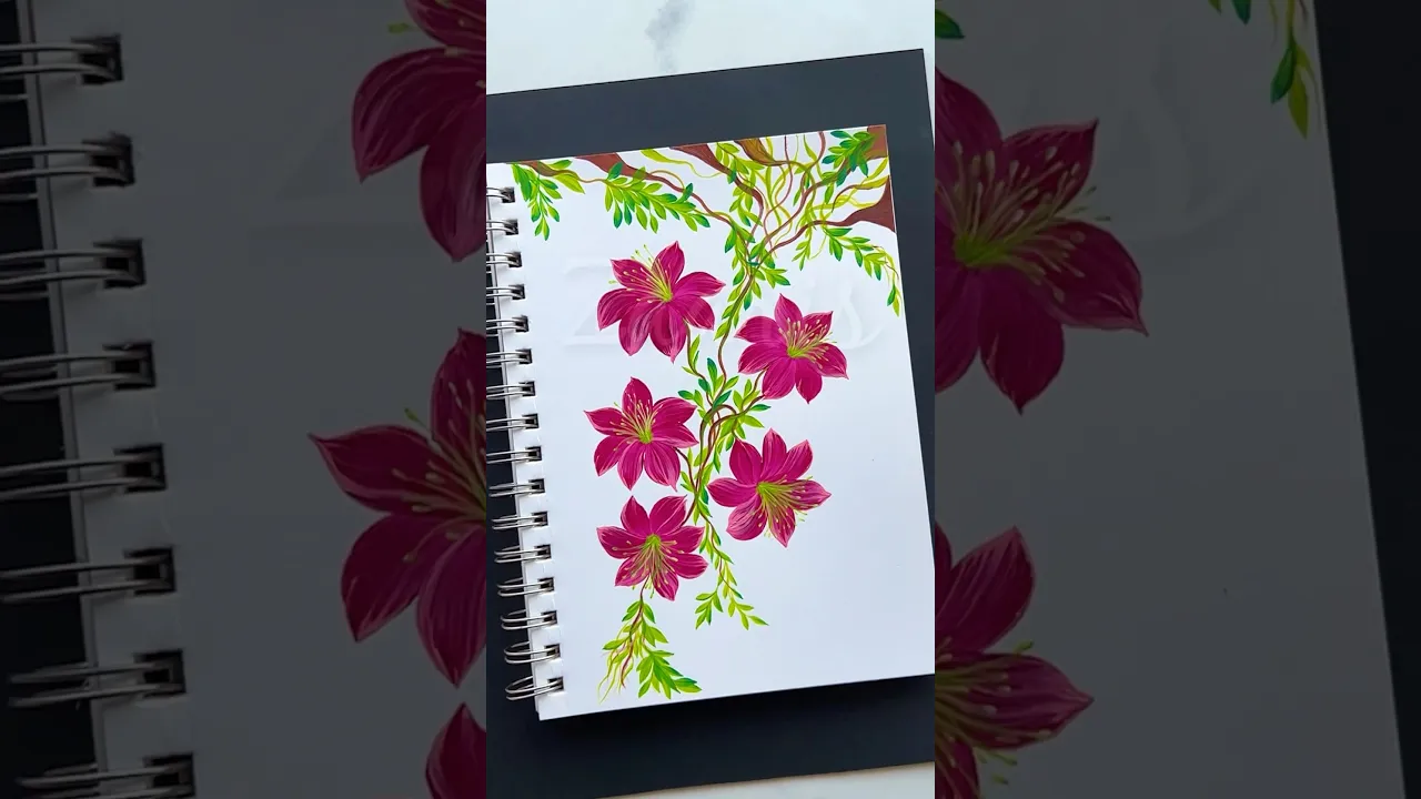 1320 🎨🌿Burgundy Onestroke flowers painting 🌺🫶🧿 #shorts