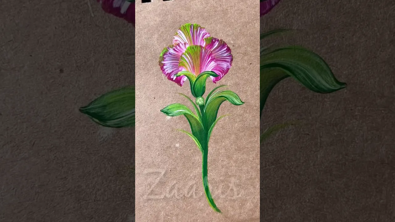 21 🌷Loose BRUSH STROKES painting 🌿🌼🌸#shorts #art #brushstrokes #viral #painting #beautiful #reels