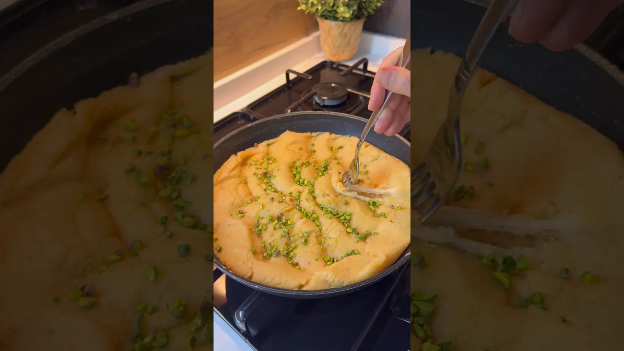 Peynirli irmik helvası😍 #food #tarif #recipe #pratiktatlitarifleri #cooking #globalcuisine #dessert