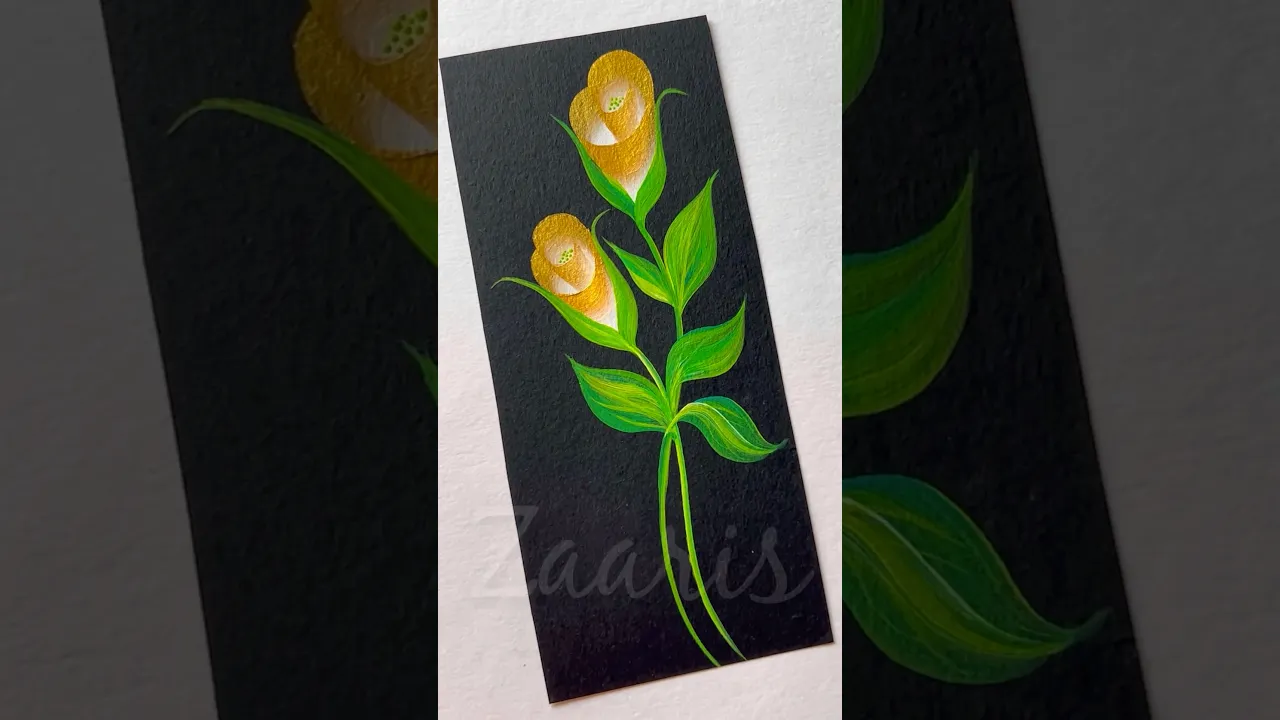 997 🫶🎨💯Simple ROSE buds flower painting using acrylic paints🎨💯👌 #flowerpainting #shorts #art