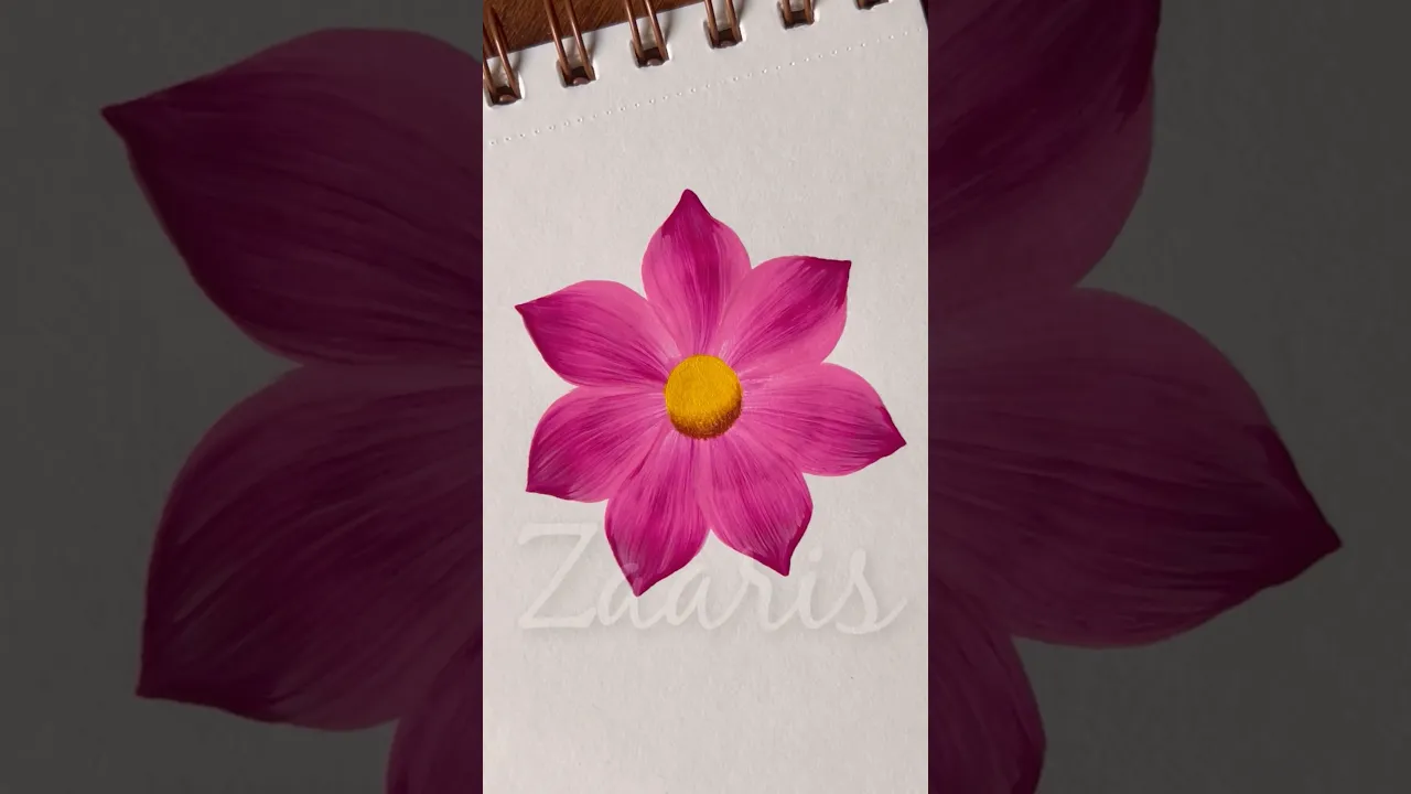 955 🌺💯🫶💖EASIEST flower painting using acrylic paints 🎨🫶🌺💯💖 #flowerpainting #shorts #art