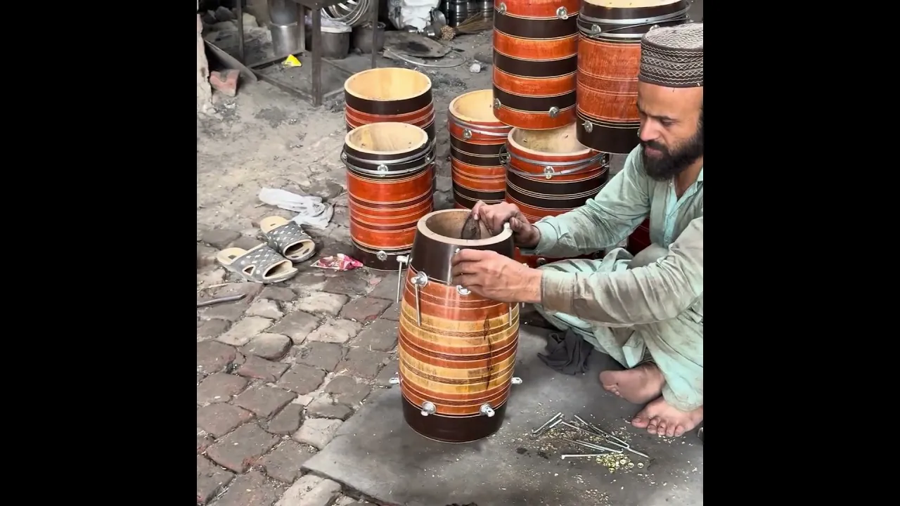 From Raw Wood to Powerful Beats Traditional Dhol Making Process UVS