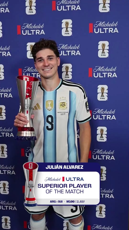 The fans have spoken – Julián Alvarez is your @michelobultra Superior...