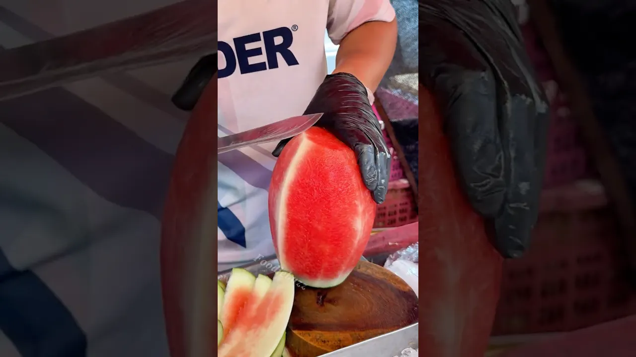 Amazing Watermelon Cutting Skills in Bangkok