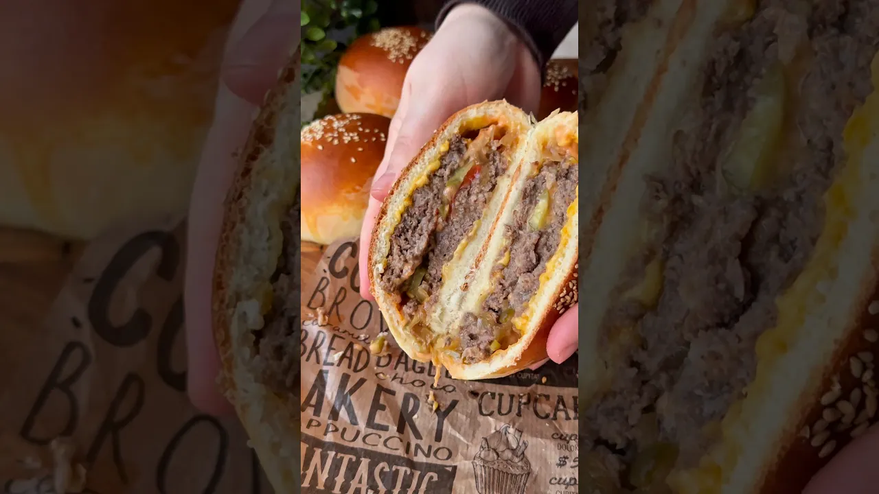 Kapalı hamburger🍔 #globalcuisine #tarif #recipe #food #hamburger #smashburger