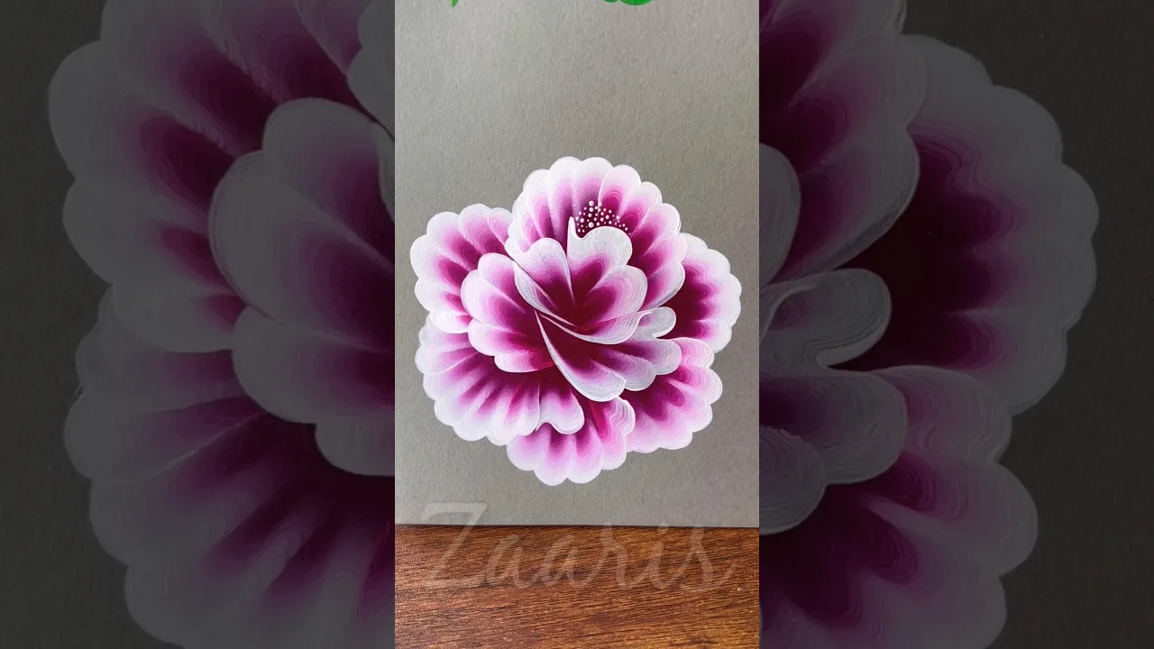 311 One Stroke floral art ｜ 3D acrylic painting 👌 #beginnerfriendly #art #painting #acrylicpainting