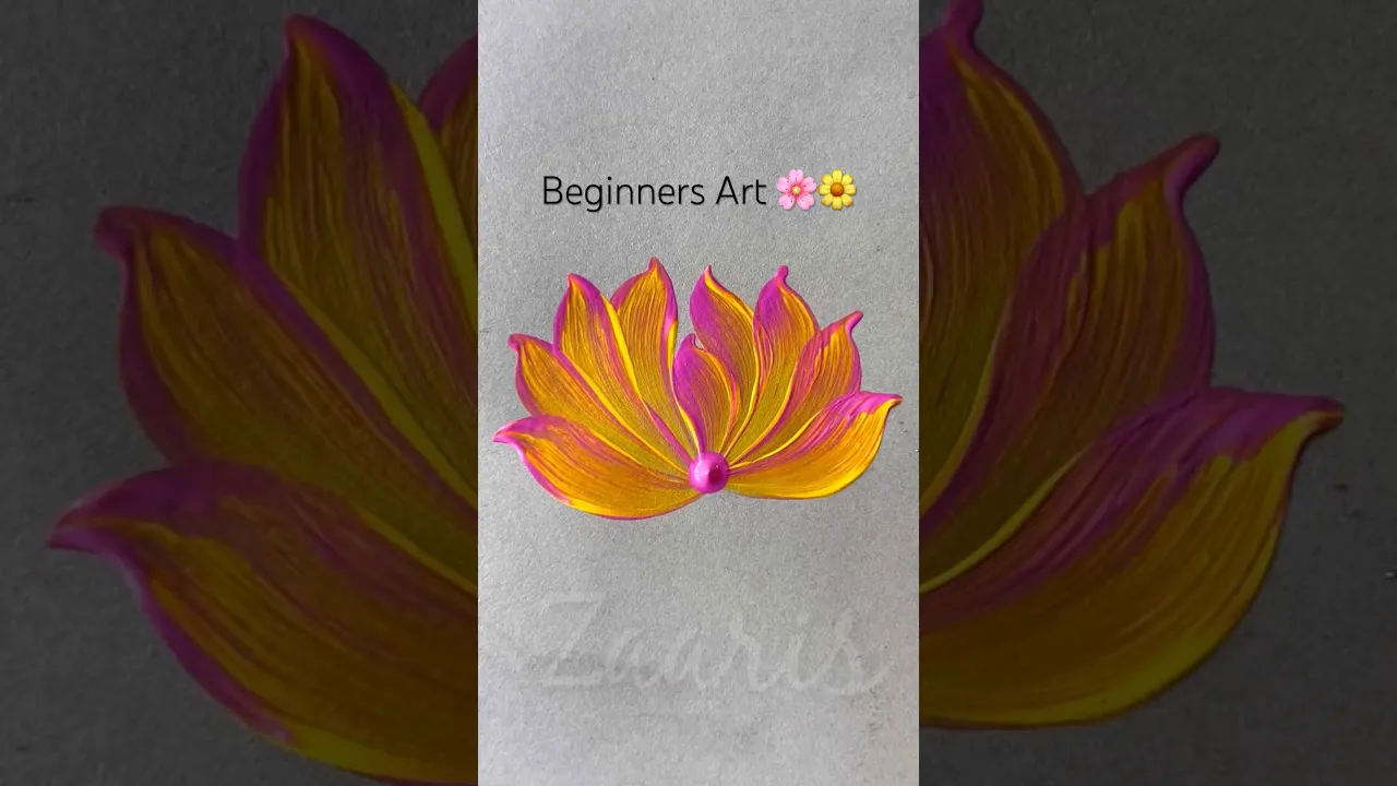 285 Brush strokes for beginners 🌼🌸 #art #beginners #brushstrokes #shorts #drawing
