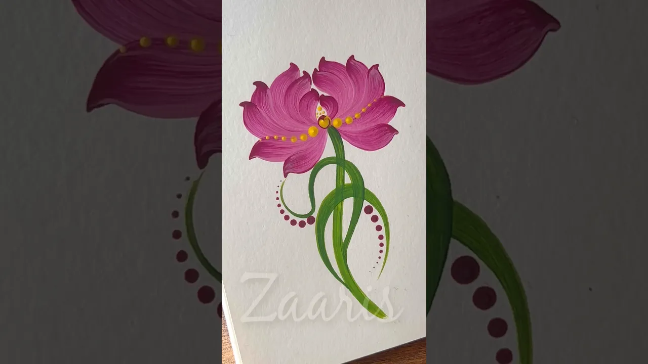 267 Vibrant acrylic painting 🌸🎨🖌️ #art #painting #flowers #flowerdrawing #ytshorts #flowerart