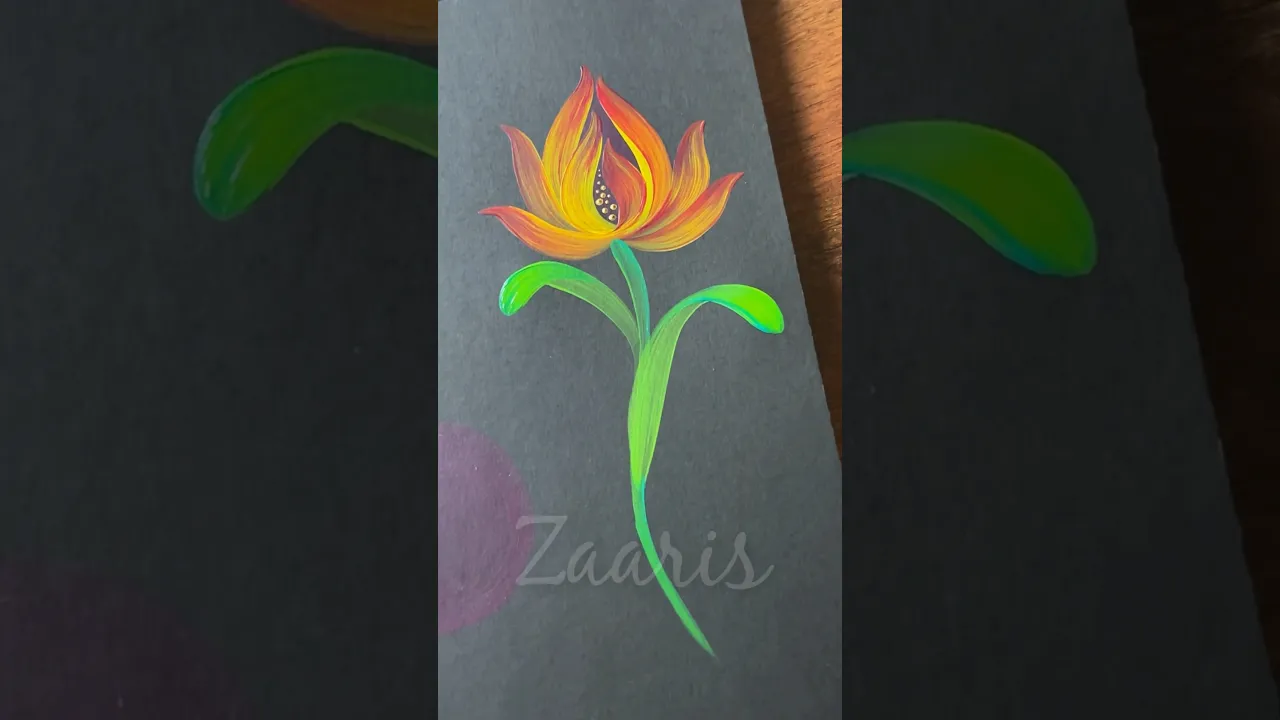 1191 🌿💯🎨💖🎉🎊🫶simple FOLDED leaves painting, using acrylic paints 🎨🌼🌿💯🎉💖🫶🎊🌸🌼✨ #shorts