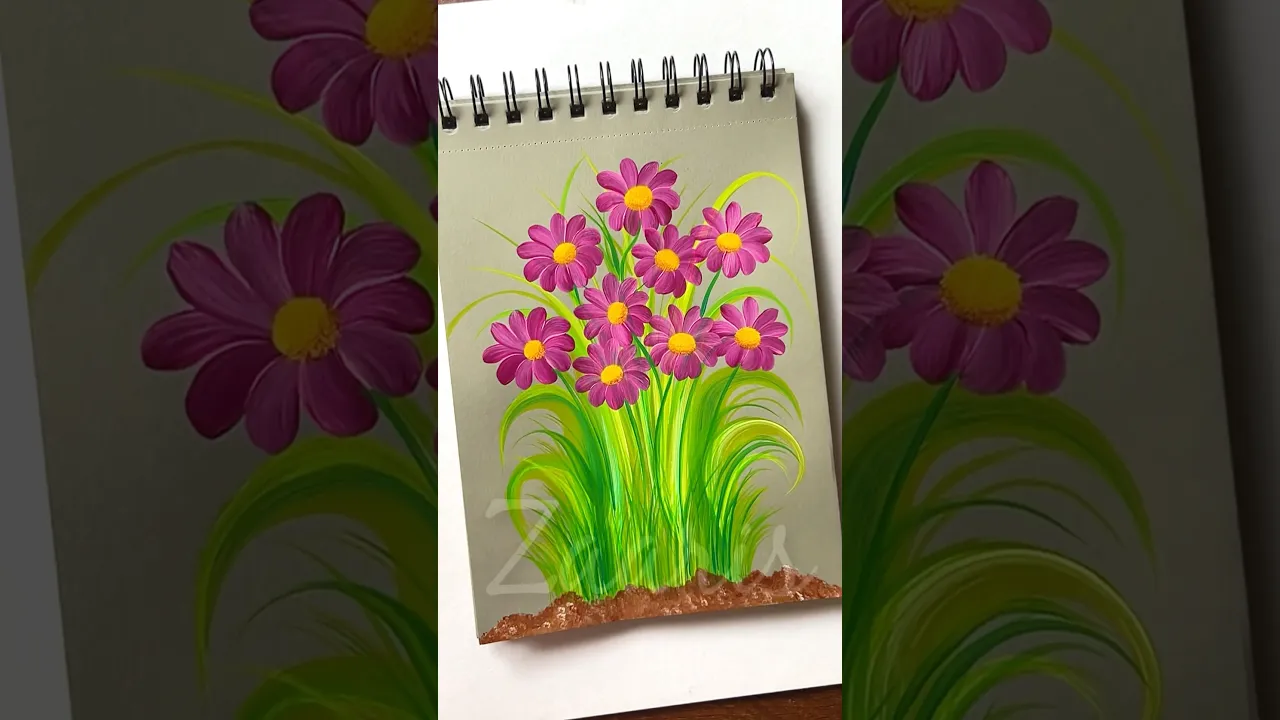 1143 🌺🌿🎊✨🎨💚Beautiful BURGUNDY flowers amidst tall Green GRASS 🎨🌿🎨💯🌺 #shorts