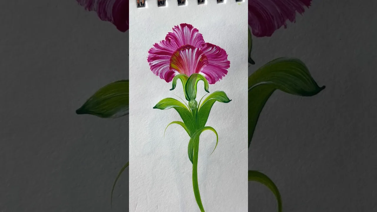 26 💯WOW🫶CARNATION 🌺acrylic 🖌️🎨#shorts #carnations #viral #flowers #acrylicpainting #wow #art