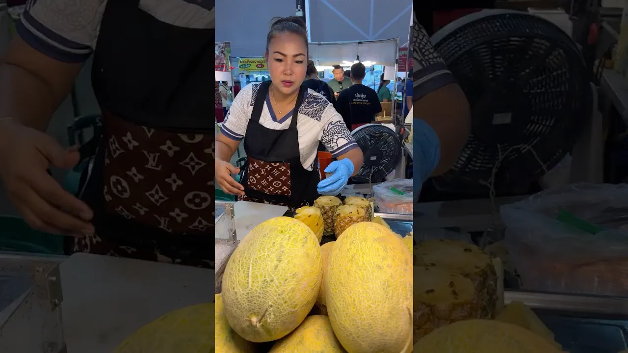 Only $1.60! Sweet & Crispy Melon You Must Try in Thailand Thai Street Food