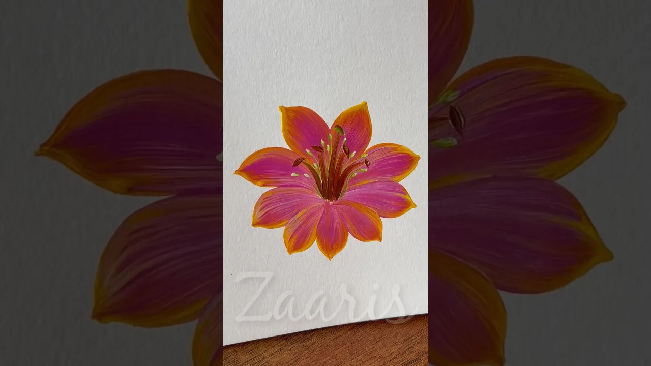 133 Easy flower 🌺 painting idea using acrylic 🖌️🎨 #shorts #viral #flowerpainting #artideas #drawing