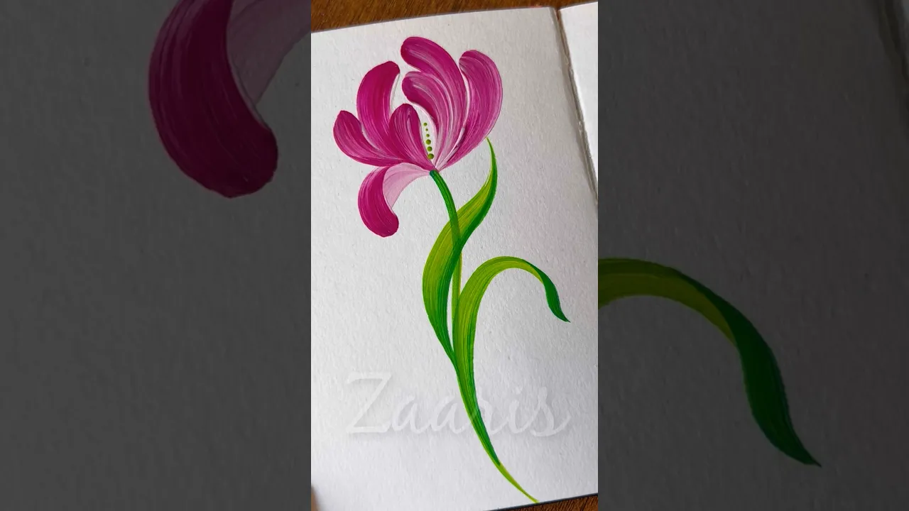 904 💖💯🫶🎨🌸EASIEST flower painting using acrylic paints 🎨🫶🩷 #flowerpainting #shorts #art