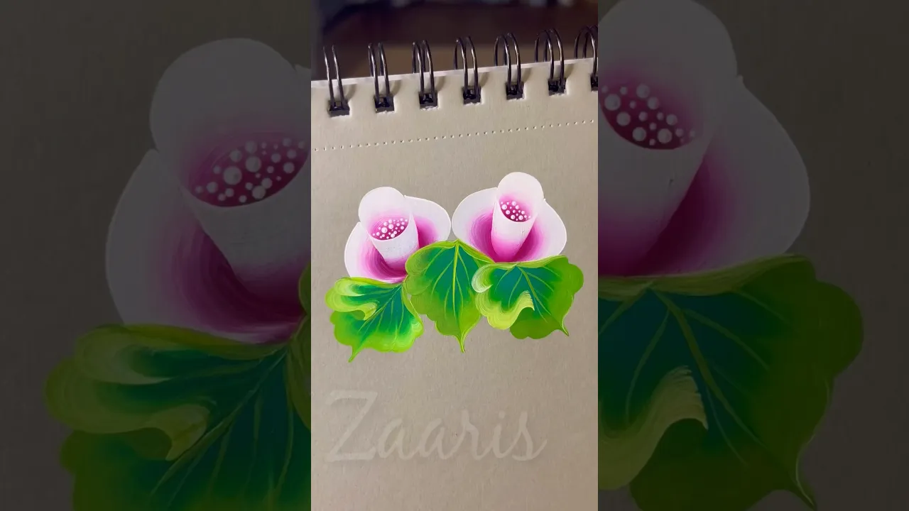 293 Easy roses paitning technique 🌹🖌️ #shorts #zaaris #roses