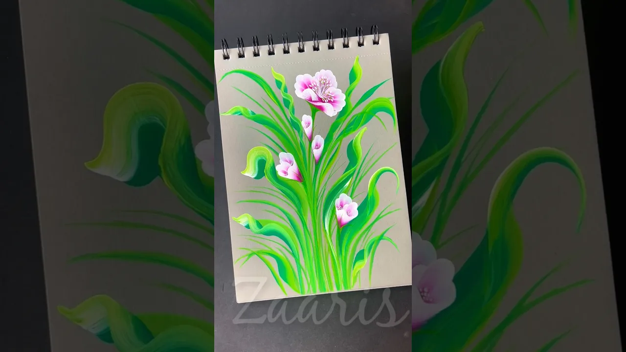 304 WILD FLOWERS acrylic painting 💯🌺 #beautifulflowers #wildflowers #acrylic #ytshorts #art