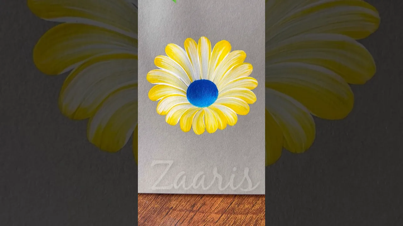 261 Simple flower 🌼 painting using acrylic paints👌💯🫶 #art #shorts #painting