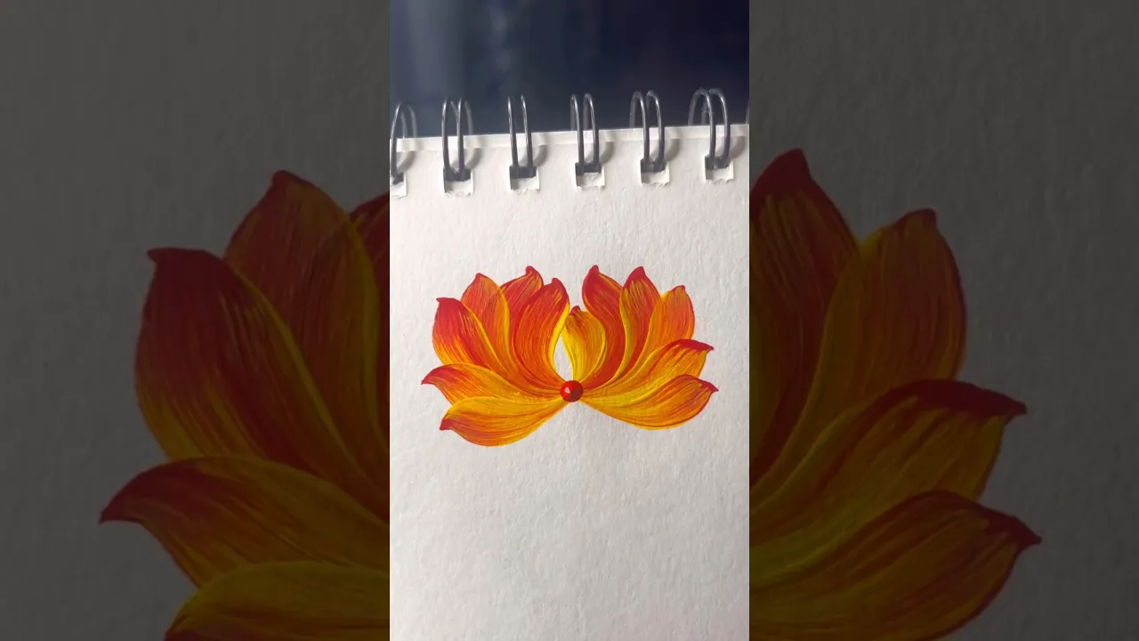 253 🌼❤️👌💛beginner friendly flower painting using acrylic paints 🖌️🎨🌼 #flowerpainting #shorts #art