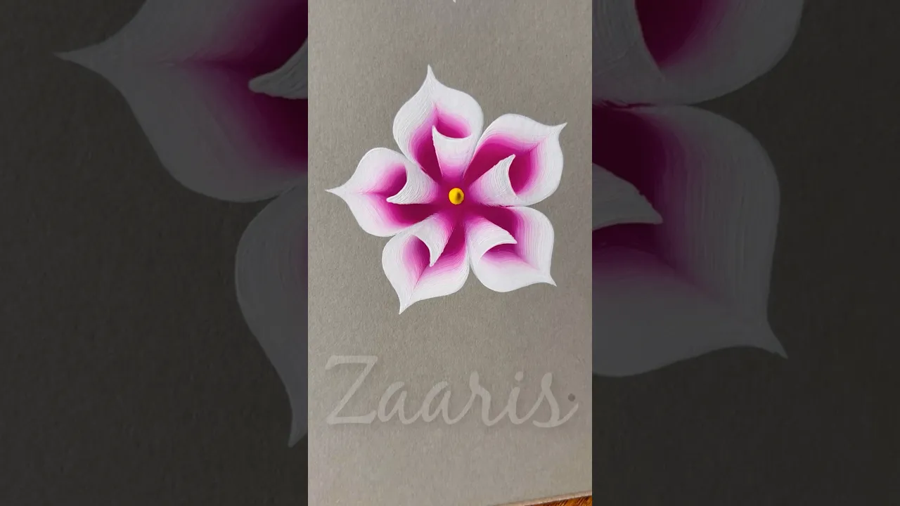 1026 💖🌸💯🫶Super simple Onestroke flower painting using acrylic 🎨 #flowerpainting #shorts #art
