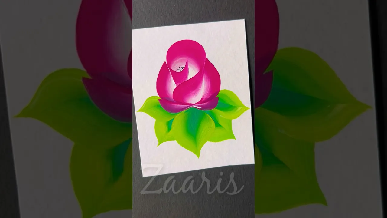 292 Easiest flower painting #shorts #viral #art #flowerpainting #yt shorts
