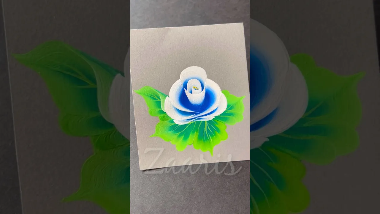 918 💙🌿🎨🎉 Easiest ROSE flower painting using acrylic paints 💙🎨💯🫶 #flowerpainting #shorts #art