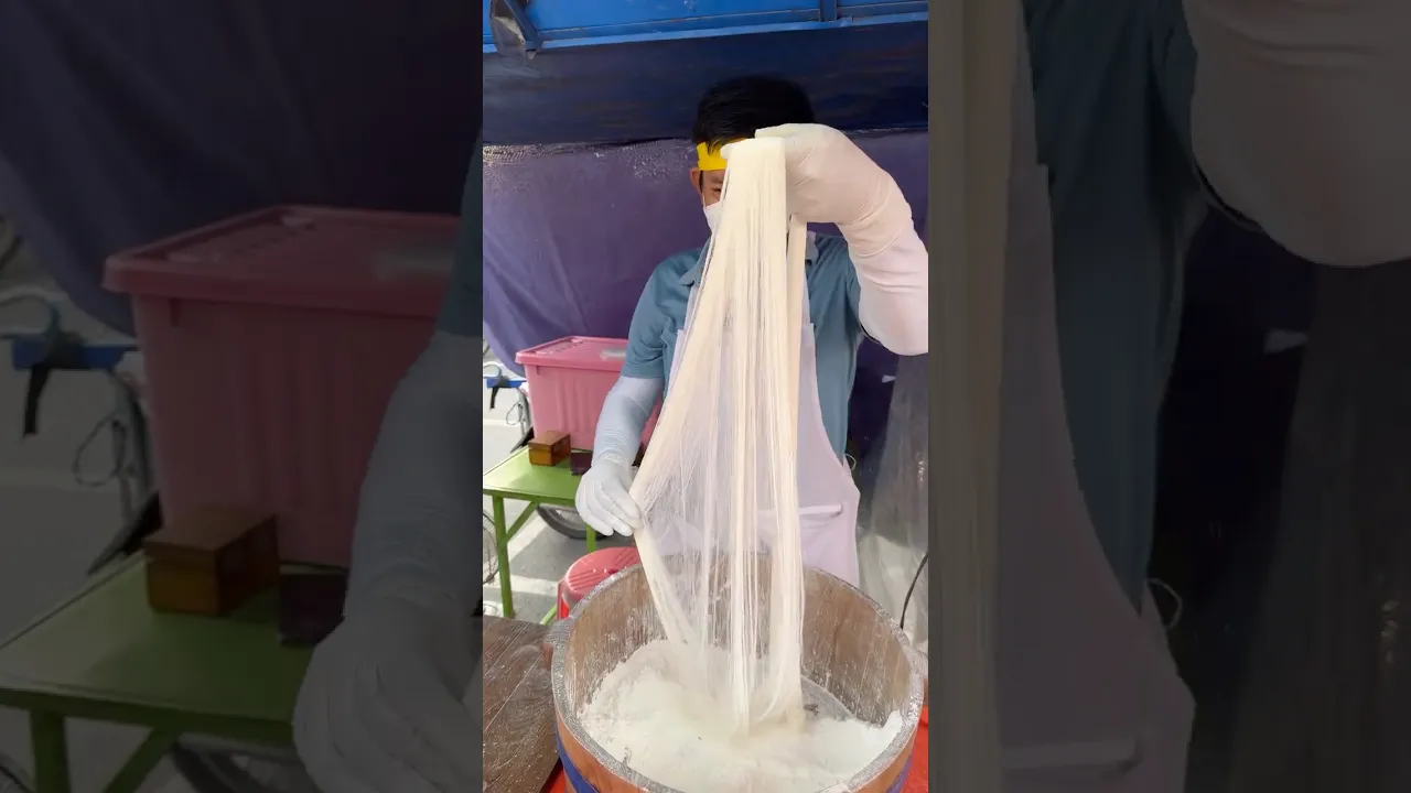 Dragon’s Beard Candy Made by Hand in Thailand! Thai Street Food