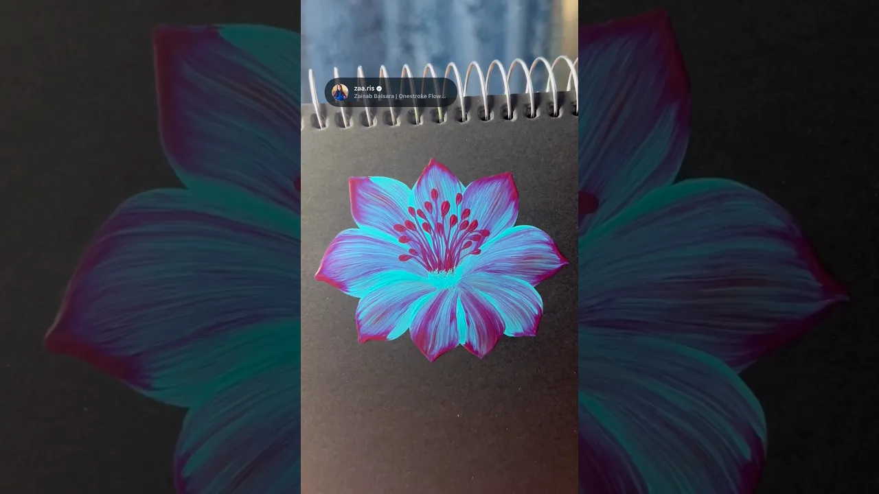430 🩵👌💖Beginner friendly flower art 💯 #shorts#art#flowerart#youtubeshorts#artclass#beginnerfriendly