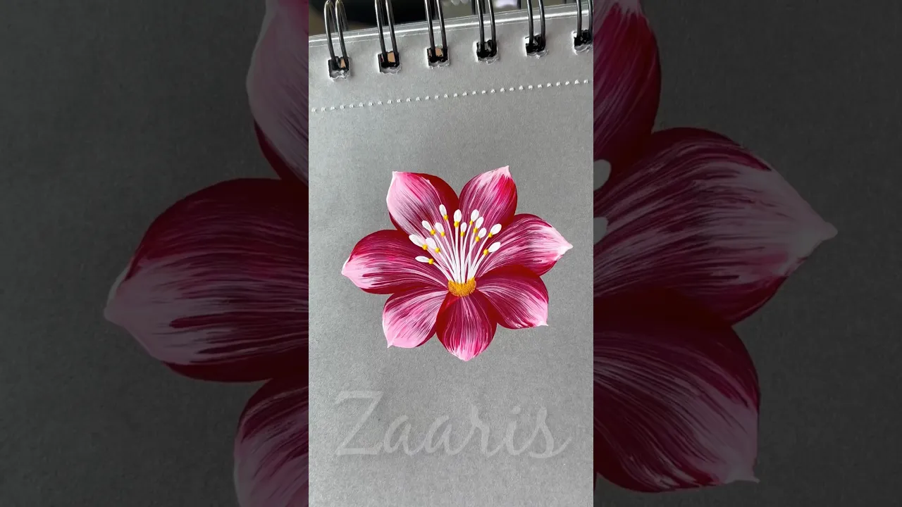 83 🌺Simple acrylic flower painting for beginners 🖌️🎨 #shorts #viral #flowerpainting #beginners
