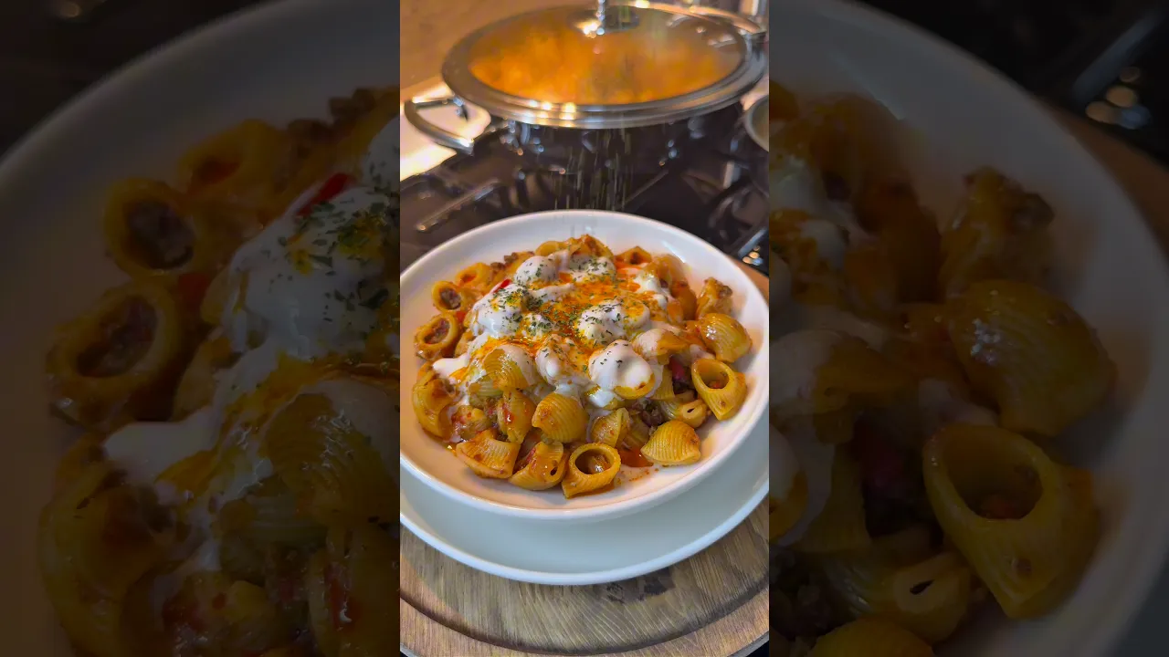 Pratik Mantı Makarna😍 #food #tarif #recipe #cooking #globalcuisine #pasta #makarna #mantımakarna