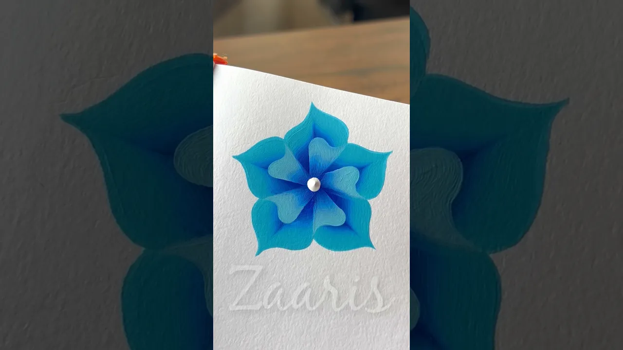 04 🩵💙BLUE flower 🌺 acrylic 🖌️🎨 #shorts #floraart #blue #viral # #art #flowers #painting #acrylic