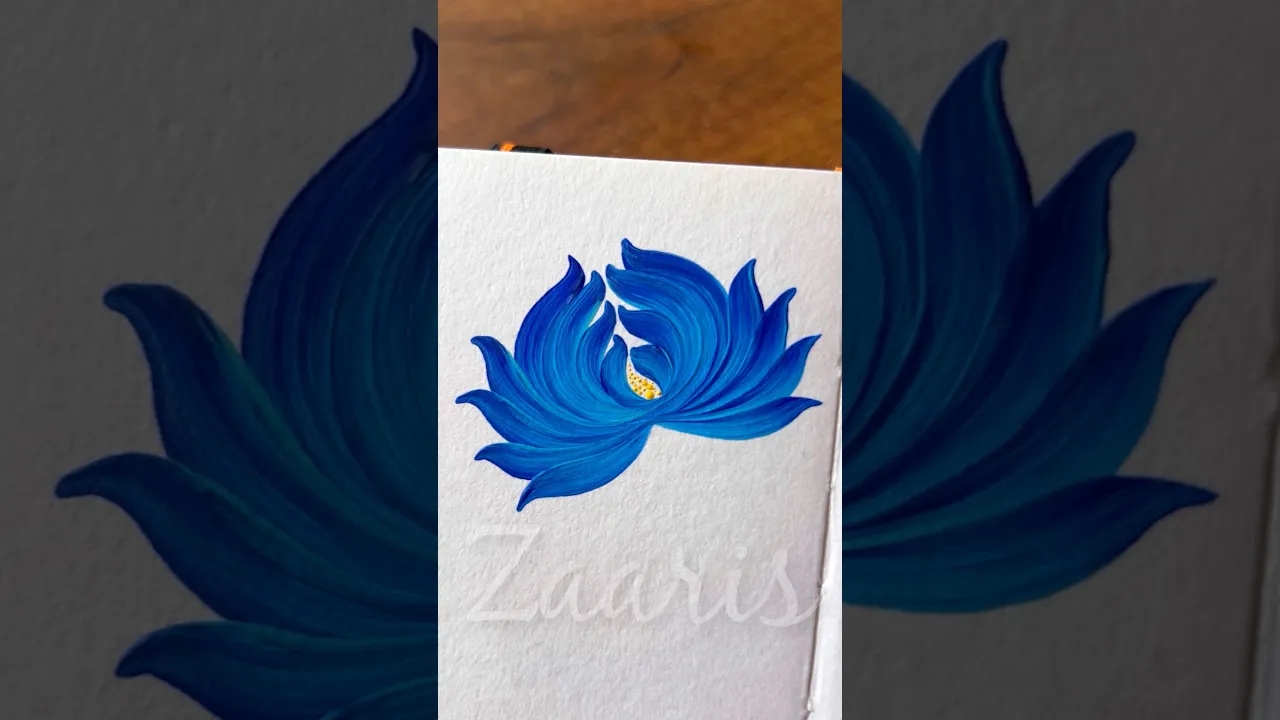 947 💙🩵🫶💯Simple ONION flower painting using acrylic paints 🎨💯 #flowerpainting #shorts #art