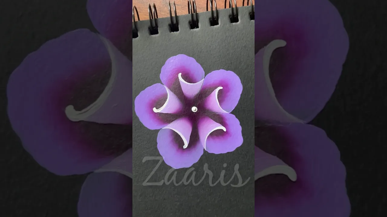 988 💜💖👋🌺🌸Simple Onestroke flower painting using acrylic paints 🎨 #flowerpainting #shorts #art